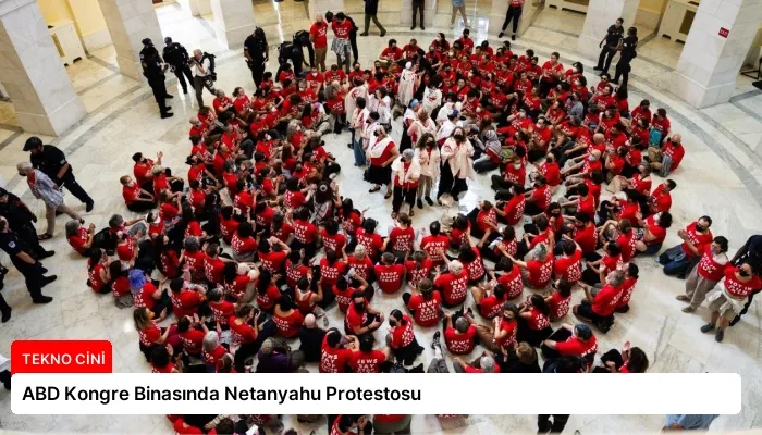 ABD Kongre Binasında Netanyahu Protestosu