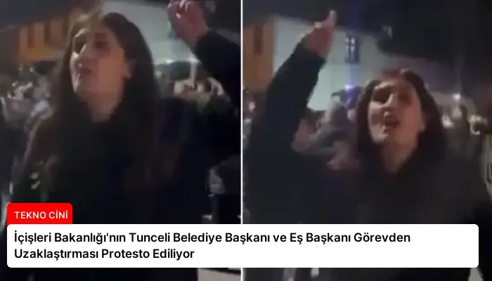 İçişleri Bakanlığı’nın Tunceli Belediye Başkanı ve Eş Başkanı Görevden Uzaklaştırması Protesto Ediliyor