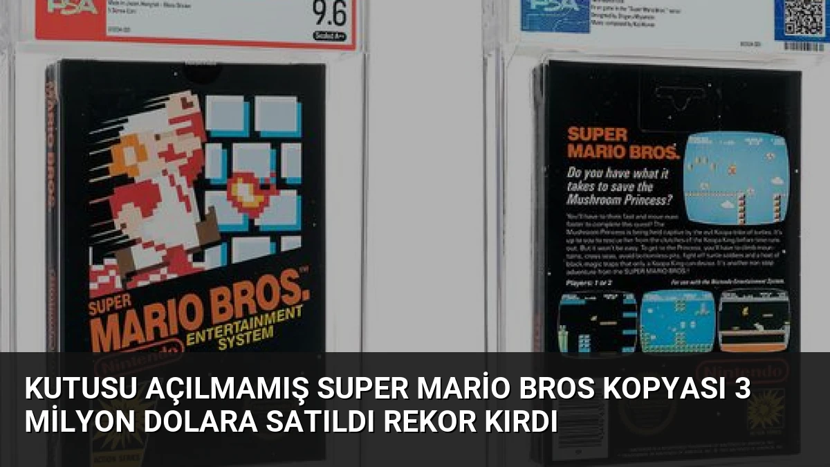 Kutusu Açılmamış Super Mario Bros Kopyası 3 Milyon Dolara Satıldı Rekor Kırdı