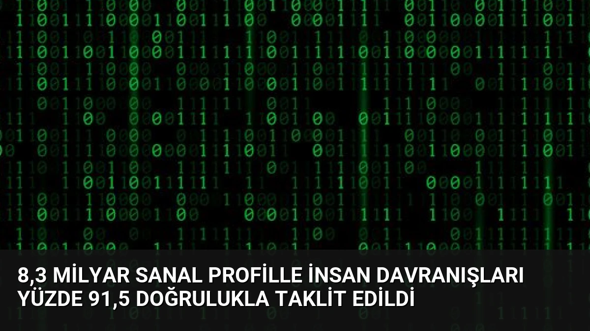 8,3 Milyar Sanal Profille İnsan Davranışları Yüzde 91,5 Doğrulukla Taklit Edildi