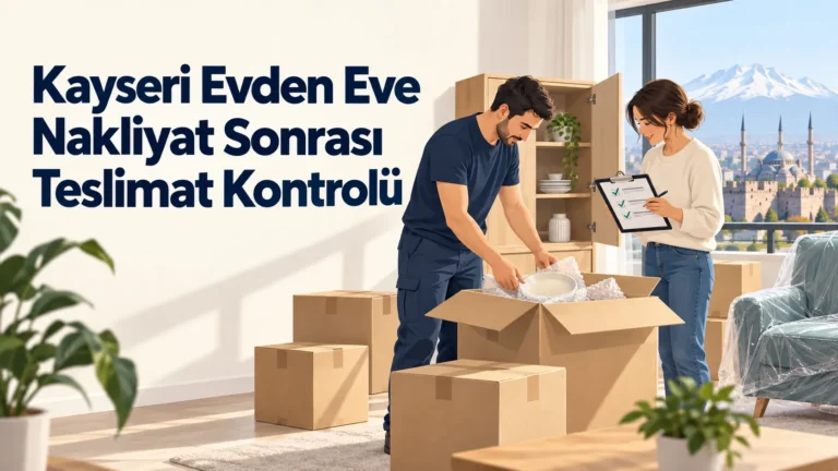 Kayseri Evden Eve Nakliyat Sonrası Teslimat Kontrolü